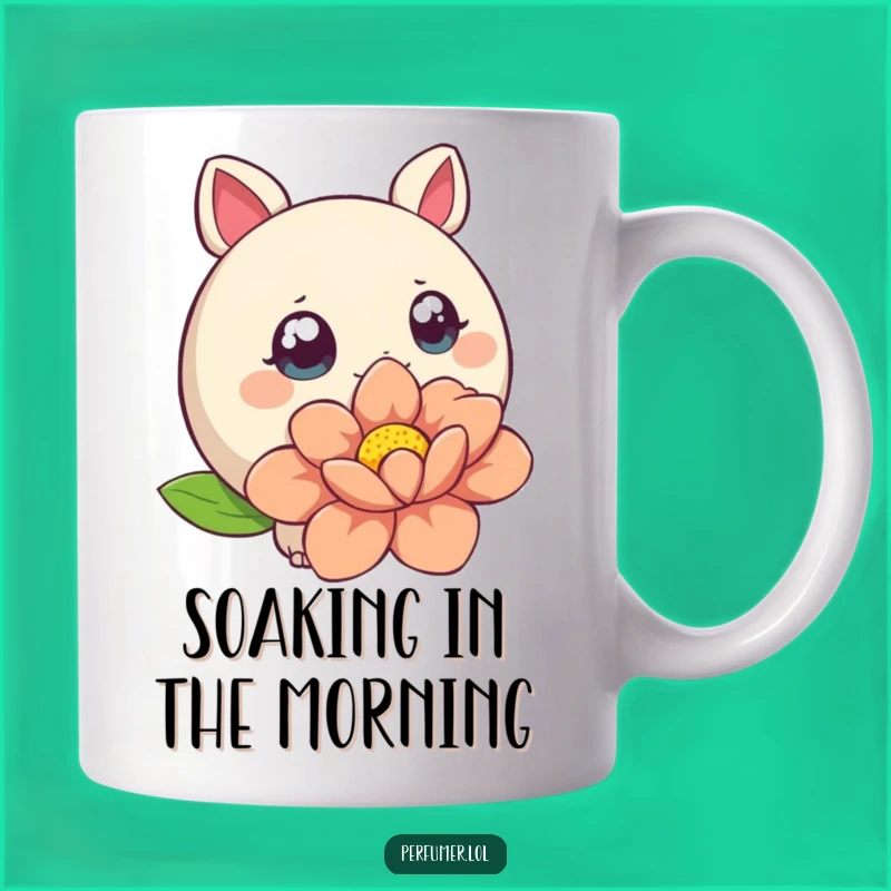 Funny Wide-Eyed Creature Flower Mug: A Gift for Curious Drinkers