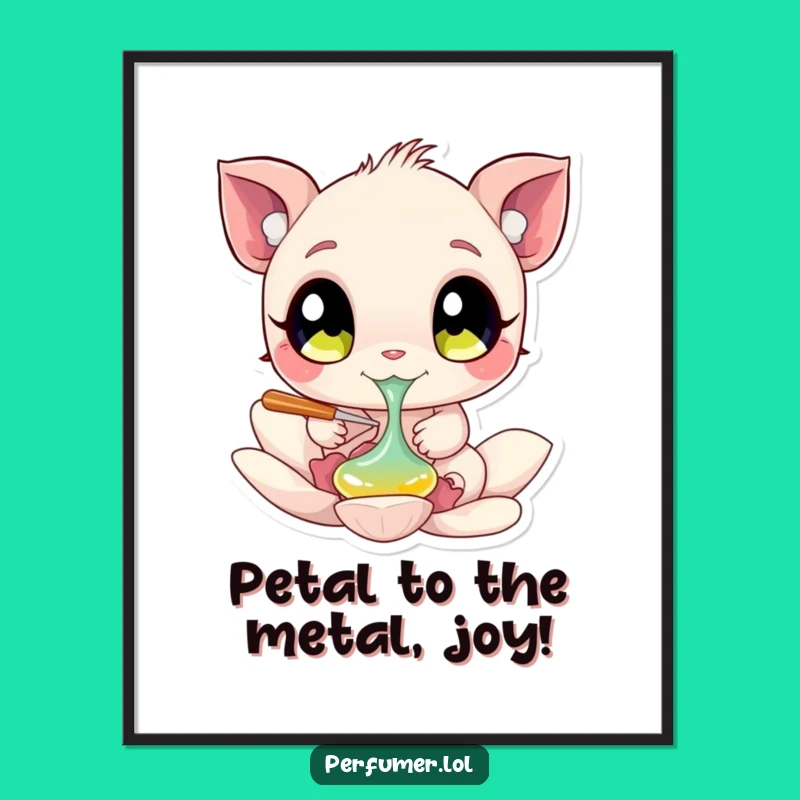 Funny Free Printable Wall Art: Creature's Playful Petal Art - Whimsical Downloadable Art